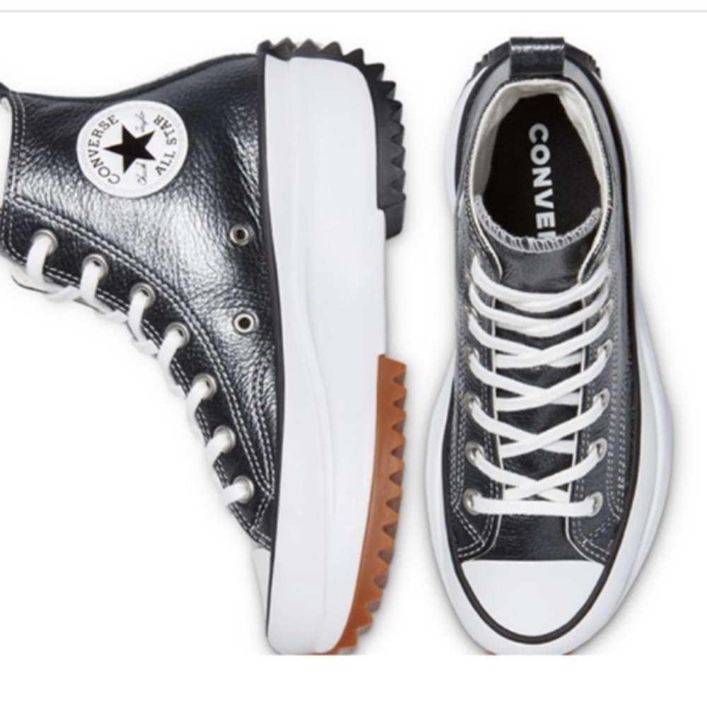 CONVERSE RUN STAR HIKE Leather
HIGH TOP METALLIC BLACK SIZE 6.5